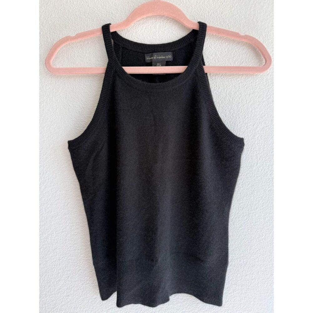 House of Harlow 1960 100% Cashmere High Neck Tank Top in Black size Small NWOT